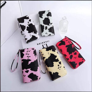 Cow Design Ladies Wallet - Green